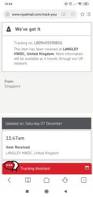 ago Mine, reaching India customs today. . Why is my parcel stuck at langley hwdc